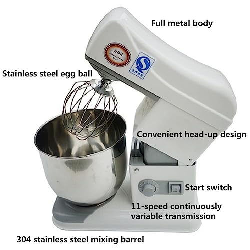 Wielofunkcyjny robot do ciasta z miską ze stali nierdzewnej - idealny do mocnego ugniatania, mieszania i ubijania ciast, chlebów, ciastek i więcej! - obrazek 6