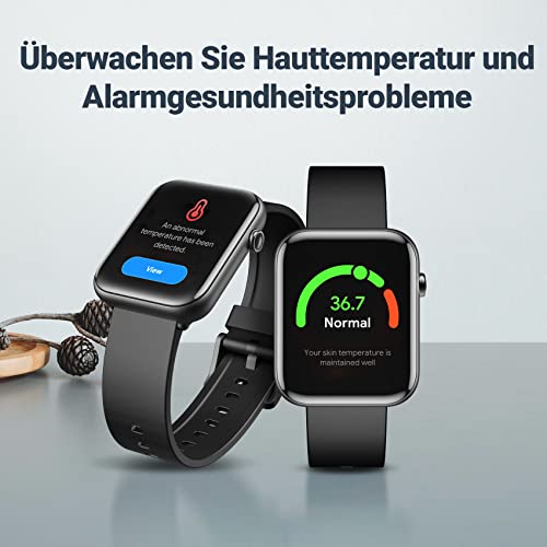 TicWatch GTH Smartwatch - Monitorowanie temperatury skóry, pomiar tlenu we krwi, monitorowanie tętna, monitorowanie snu, 10 dni czasu pracy baterii, 5ATM wodoszczelny - obrazek 11