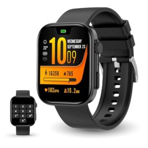 Kontakt Smartwatch Wyświetlacz IPS 2,01" Aut. 5 dni tryby sportowe i zdrowotne, połączenia asystenci głosowi, zanurzalny, czarny