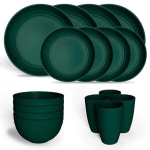 HANMFEI Zestaw naczyń kempingowych talerze i miski - Niezawodny, wielokrotnego użytku, idealny na imprezy plenerowe