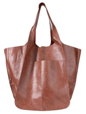 QKFON Damska duża torebka ze skóry PU torba do pracy torba