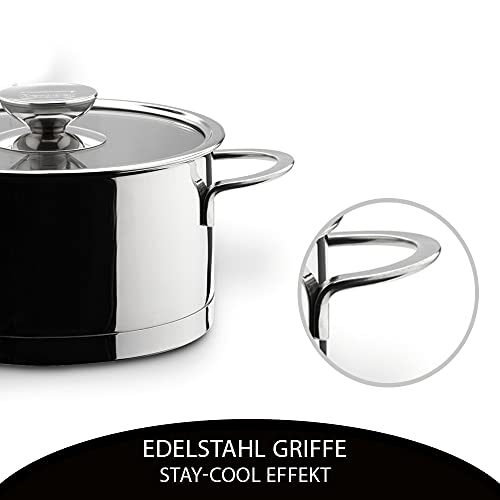 Berndes Milessima 4-częściowy zestaw garnków garnki ze stali - obrazek 4