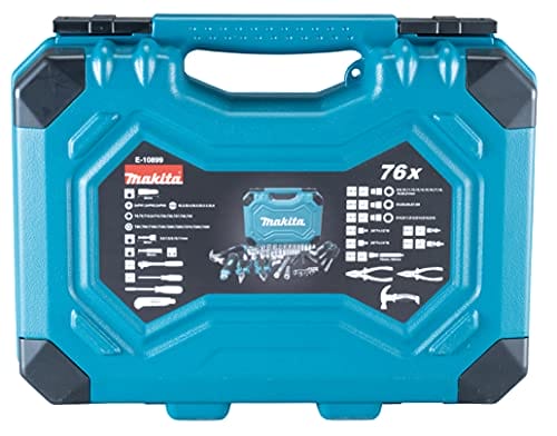 Makita E-10899 Zestaw Narzędzi, Czarny/Niebieski, 76 Części - obrazek 3