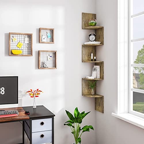 WOLTU Regał ścienny regał narożny na płyty CD DVD regał na - obrazek 5