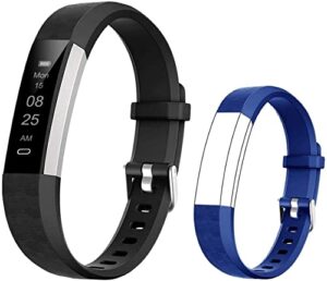 BIGGERFIVE Slim Kids Fitness Tracker Watch - Monitor aktywności dla dzieci z pomiarem kroków, monitorowaniem snu i budzikiem (Dual Bands)