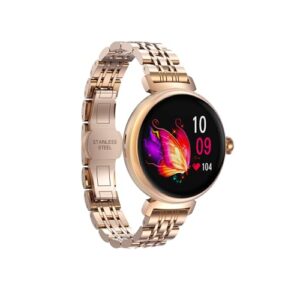 Zephyrion Smartwatch dla kobiet 104″ AMOLED Full-Touch Fitness Watch ze śledzeniem zdrowia kobiet pomiar tętna wodoodporność IP68 licznik kroków ponad 100 sportów smartwatch do telefonów z