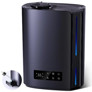 KELOPA Humidifier CONOPU 6L Schwarz - Große Kapazität, Unbeschwerter Schlaf, Automatische Befeuchtung