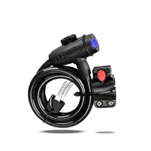 Amindz Kabelschlösser,Fahrradschloss mit Schlüssel, Spiralschloss Fahrrad 120cm lang Ø 12mm,Anti Diebstahl Fahrradschloss für Fahrrad Roller Tricycle Scooter