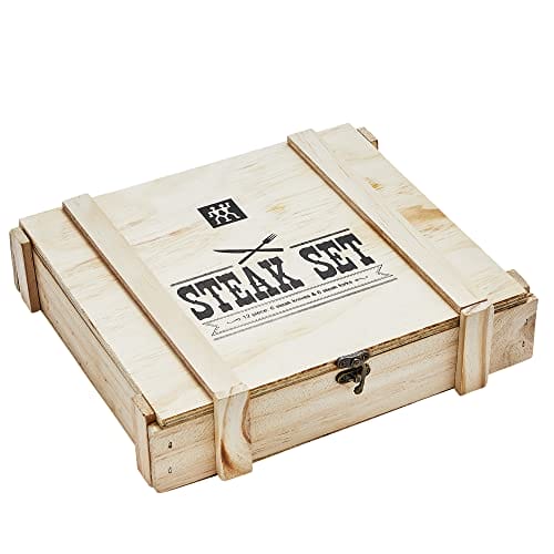 Zwilling Steak Besteck Set, 12-teilig Holz-Box, 6 Steakmesser - 6 Stea
