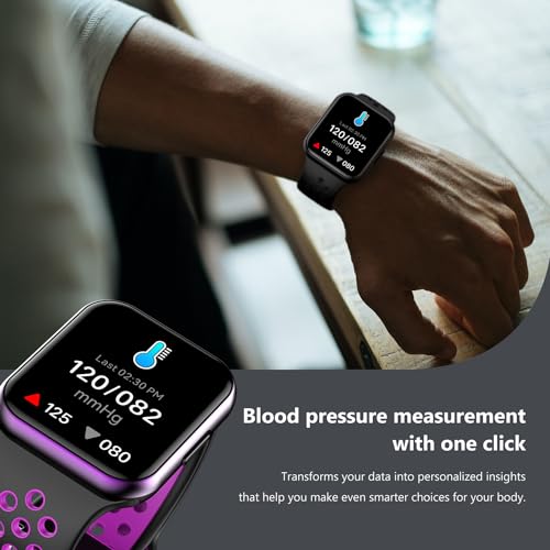 Zephyrion Inteligentny zegarek dla mężczyzn i kobiet 172 DIY ekran dotykowy z tętnem SpO2 ciśnienie krwi aktywność snu aktywność fitness licznik kroków 3 ATM wodoodporny smartwatch do iOS - Monitoruj swoje zdrowie przez całą dobę! - obrazek 8
