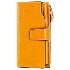 Portfel damski SENDEFN, skórzany portfel damski o dużej pojemności, L,