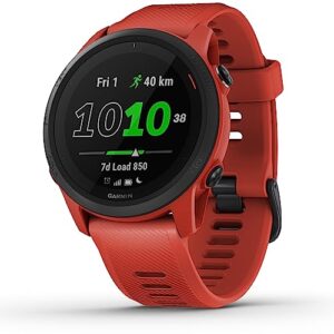 Garmin Forerunner 745 Smartwatch Do Biegania Magma Red Odnowiony - Codzienne zalecenia treningowe, ulepszone profile aktywności i wbudowany doradca regeneracji