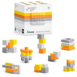 PIXIO Retrofuturyzm 60 bloków magnetycznych małe bloki
