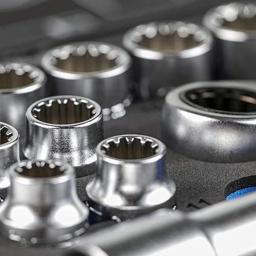 Högert Technik Zestaw Kluczy Nasadowych, Czarny/Niebieski, 38 Elementó - obrazek 4