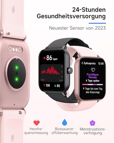 TOOBUR Smart Watch dla kobiet z wbudowanym Alexą 1.8″ Kompatybilny z Androidem iPhone - Monitorowanie zdrowia, długi czas pracy baterii i personalizowalny wygląd - obrazek 6