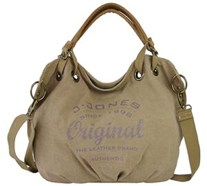 J JONES JENNIFER JONES Duża damska torebka z płótna i