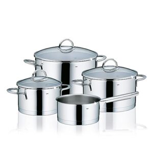 Kela 10969 zestaw garnków 4-częściowy 3 szklane pokrywki