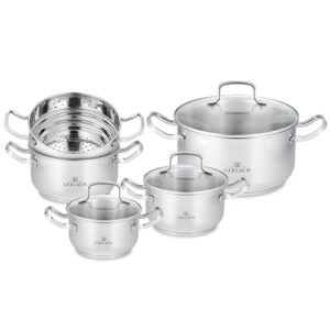 Gerlach 9聽Set Simple Cooking Pot Set Stainless Steel 24聽cm