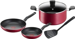 Tefal Zestaw 5 sztuk, patelnie 20/24 + garnek uniwersalny 24 cm + pokr