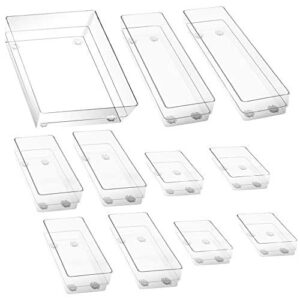 EDATOFLY 11 organizerów na biurko do szuflady przezroczyste