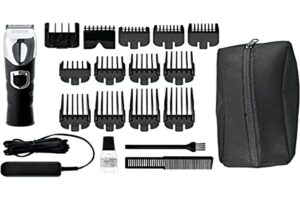 WAHL 09854-2916: Trymery do brody, ostrza ze stali, długi czas pracy, litowo-jonowa technologia, 12 grzebieni