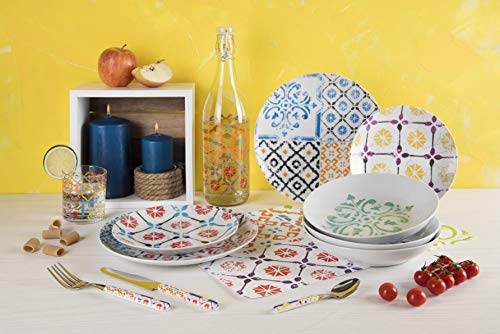 Excelsa Maioliche Zestaw Obiadowy, Wielokolorowy, 18 Szt. - obrazek 2