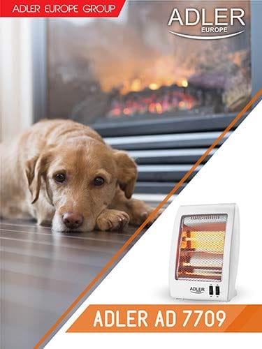 Adler Heater Halogen White Multicolour One Size - obrazek 2