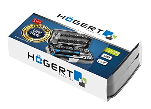 Högert Technik Zestaw Kluczy Nasadowych, Czarny/Niebieski, 38 Elementó - obrazek 5