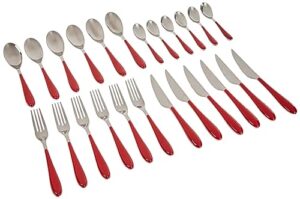 BUGATTI Zestaw sztućców Gioia 24-częściowy czerwony