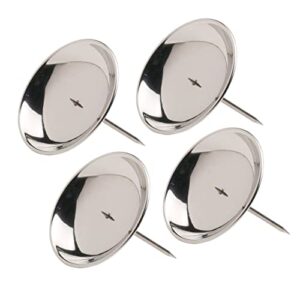 NKlaus 4 x wieniec adwentowy, talerz na świece Ø 10 cm, talerz wieńca adwentowego, z trzpieniem, mosiądz srebrny 10666