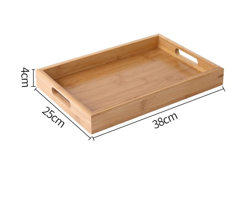 PIQIUQIU Taca do serwowania z bambusa prostokątna taca - obrazek 7