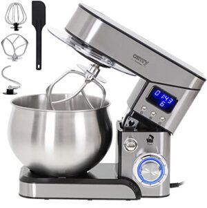 Adler Camry CR 4223 LCD 2000W 5L - planetarny robot kuchenny z systemem mieszania planet, dużą miską ze stali nierdzewnej i pokrywą zapobiegającą kapaniu