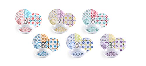 Excelsa Maioliche Zestaw Obiadowy, Wielokolorowy, 18 Szt.