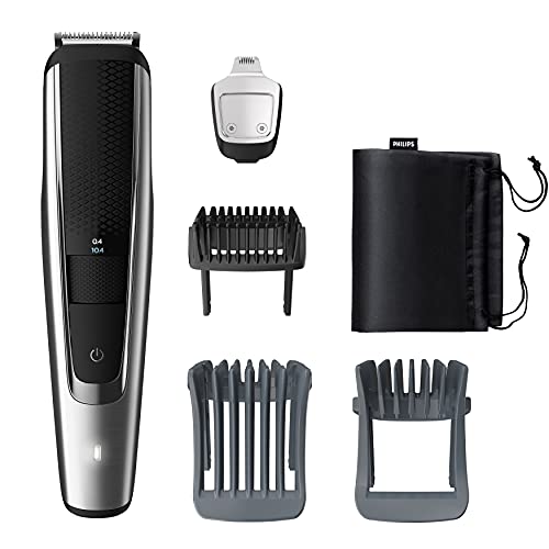 Philips BT5522/15 Beardtrimmer series 5000 Precyzyjne - PHILIPS, Prowadzi płasko przylegające włosy, Samoostrzące się ostrza, Precyzyjny trymer, 40 ustawień długości, Regulowana precyzja