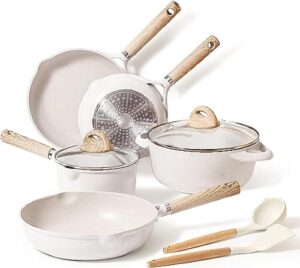 Zestaw garnków 9-częściowy patelnie 20/24/28 cm garnek do