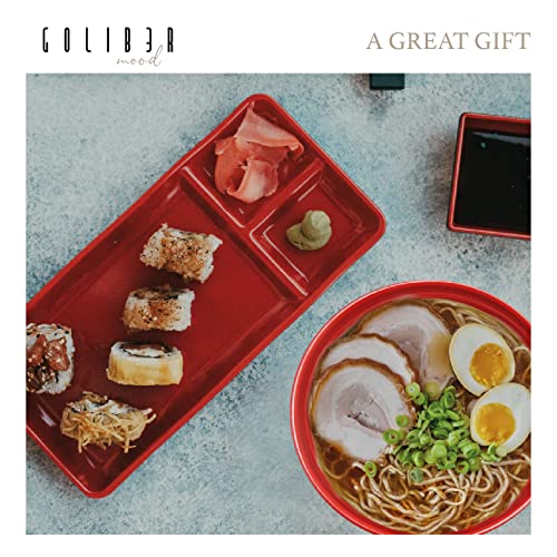 GOLIBER 10-częściowy zestaw naczyń japońskich - Wszystko, czego potrzebujesz do autentycznego japońskiego posiłku - obrazek 2