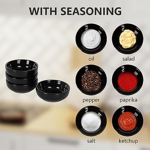 Urban Lifestyle 6 x miseczka do dipów porcelana 35 ml czarna - stylowy zestaw miseczek do sosów - obrazek 3