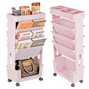 Geananao Obrotowy regał na książki wielowarstwowy pojemny