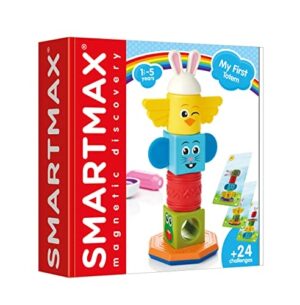 SMARTMAX - My First Totem, Magnetic Discovery Play Set with 24 Challen