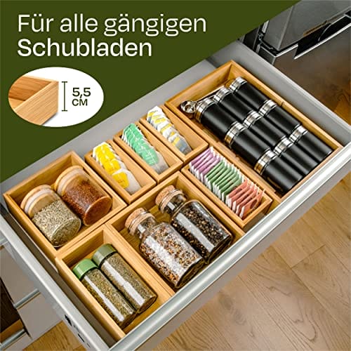 Zestaw 8 pudełek na organizery do szuflad - Wykonane z - obrazek 4