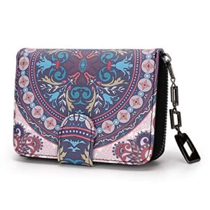 Portmonetka Damska Mała w Krótkim Formacie, Portfel Damski z Kwiatami