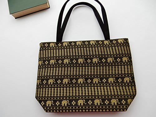 Ariyas Thaishop Duża torba z uchwytami z bawełny ze wzorem - obrazek 4