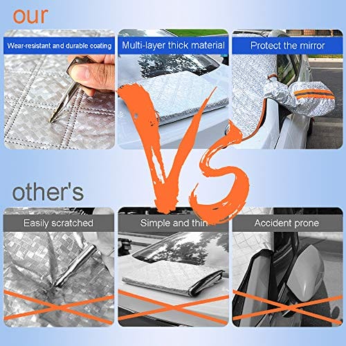 Bseical Plandeka samochodowa na zimę osłona przedniej szyby - obrazek 8