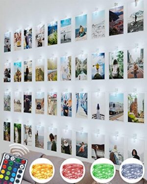 Litogo 100 LED Dimmable Klip Fotograficzny String Światła z Zdalne, 10 Metr Długość