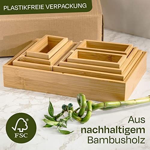 Zestaw 8 pudełek na organizery do szuflad - Wykonane z - obrazek 5