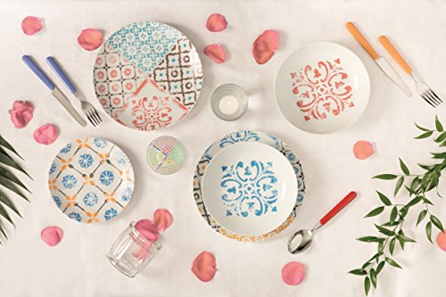 Excelsa Maioliche Zestaw Obiadowy, Wielokolorowy, 18 Szt. - obrazek 3