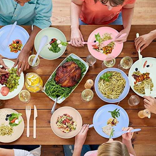 Zestaw plastikowych talerzy i misek - zdrowa i trwała zastawa stołowa dla całej rodziny - obrazek 4