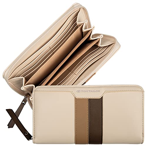 TOM TAILOR Damski fioletowy portfel mieszany beżowy jeden - obrazek 3