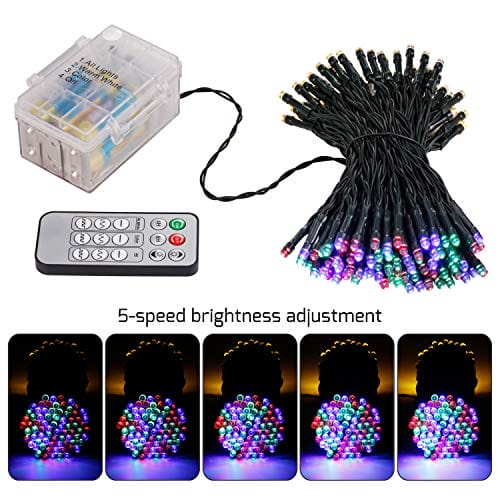 BOWKA łańcuch świetlny 15 m, 150 diod LED, możliwość ściemniania, 3 tryby świecenia: ciepła biel/RGB/ciepła biel i światło RGB, timer 4/8 godzin, wodoszczelny, nastrojowe światła do pokoju, na Boże - obrazek 5