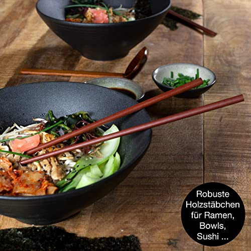 Zestaw Ramen Moritz & Moritz - ceramiczna miska, łyżeczki i pałeczki do sushi - obrazek 5